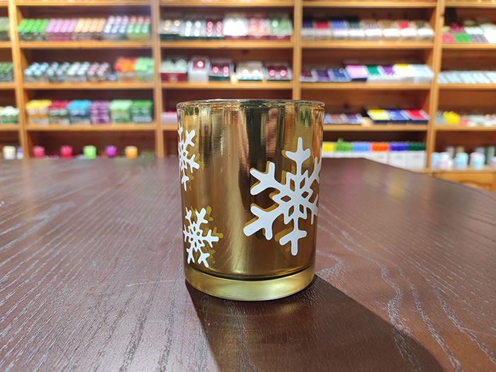 christmas metallic votive candle