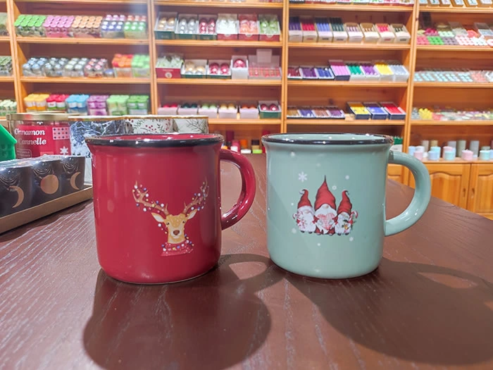 enamel mug candles