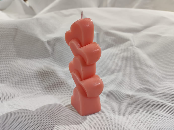 heart shaped stick candles