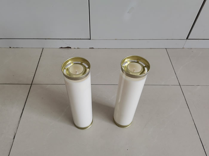 plastic case candle