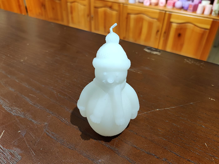 snowman candle