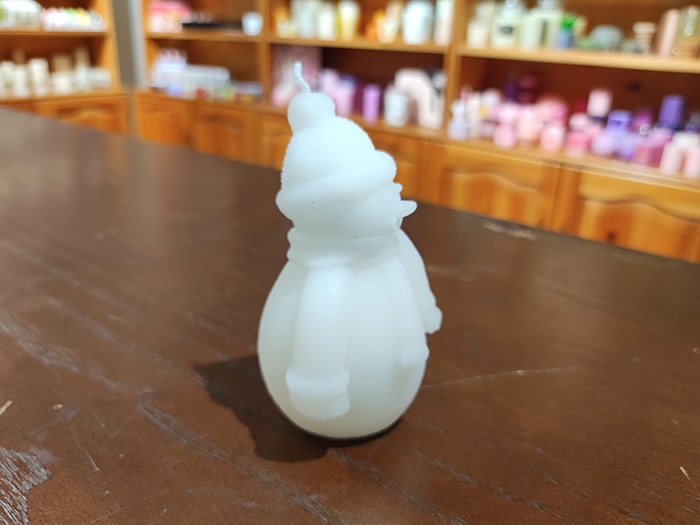 snowman candle