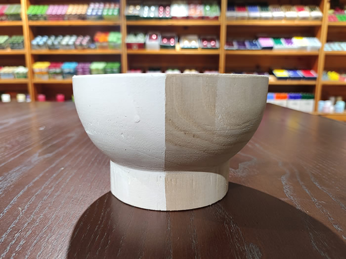 wood bowl candle