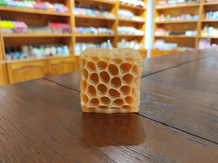 honeycomb cube candle